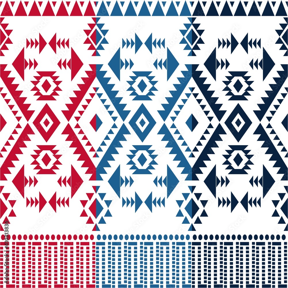 Fototapeta premium Illustration pattern ethnic design with colors and background for fashion design or other products