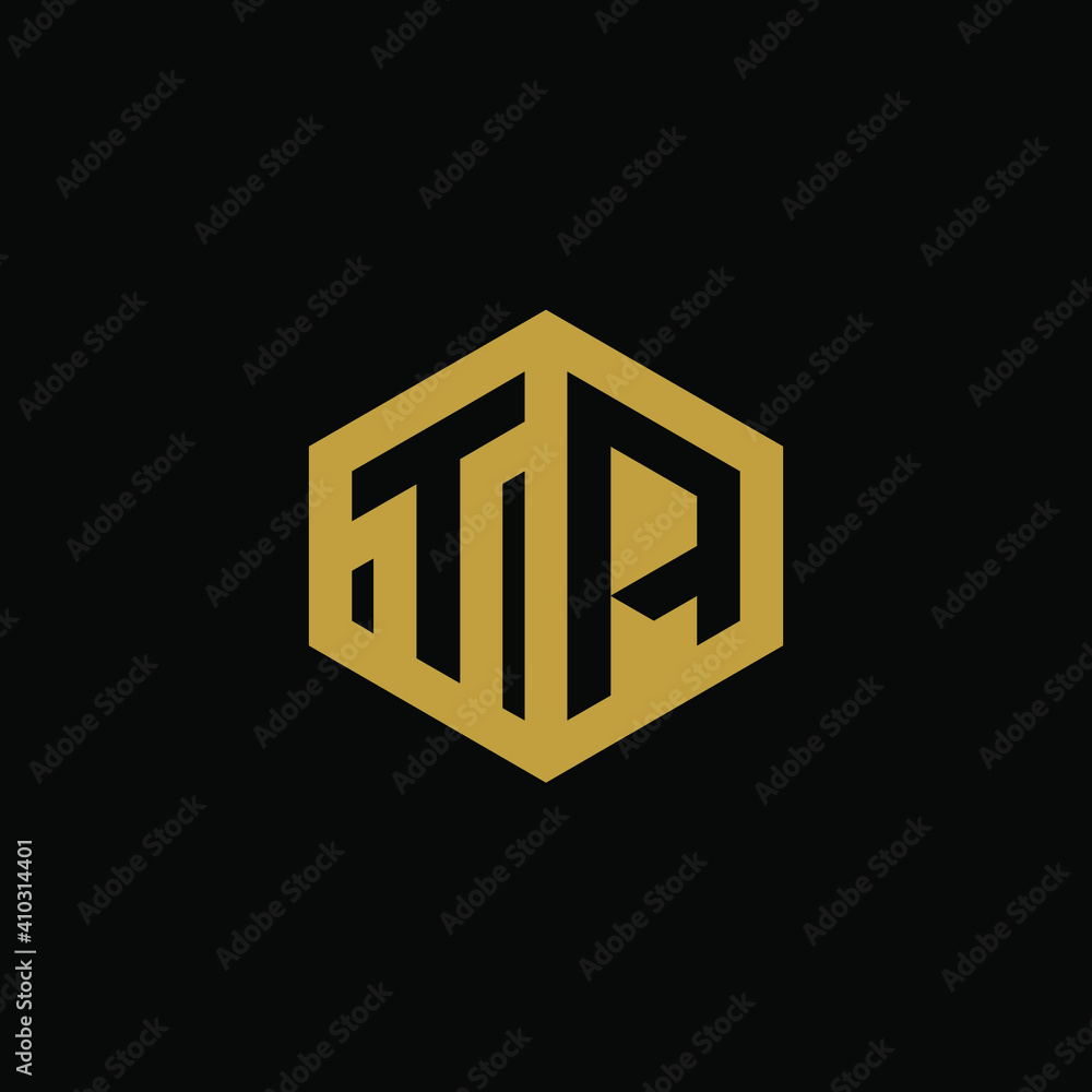 Initial letter TA hexagon logo design vector Initial letter TA hexagon logo design vector