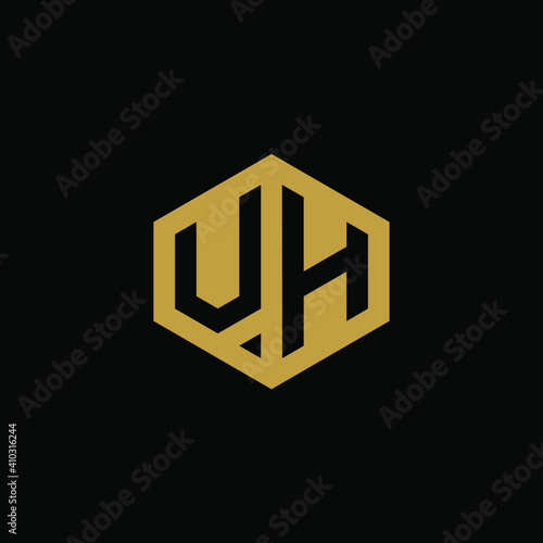 Free Download Initial letter UH hexagon logo design vector - GFXLoad