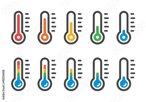thermometer and temperature icon set,vector and illustration