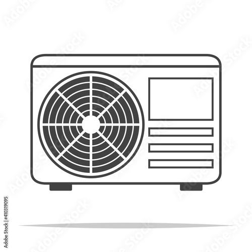 AC outdoor unit icon vector isolated