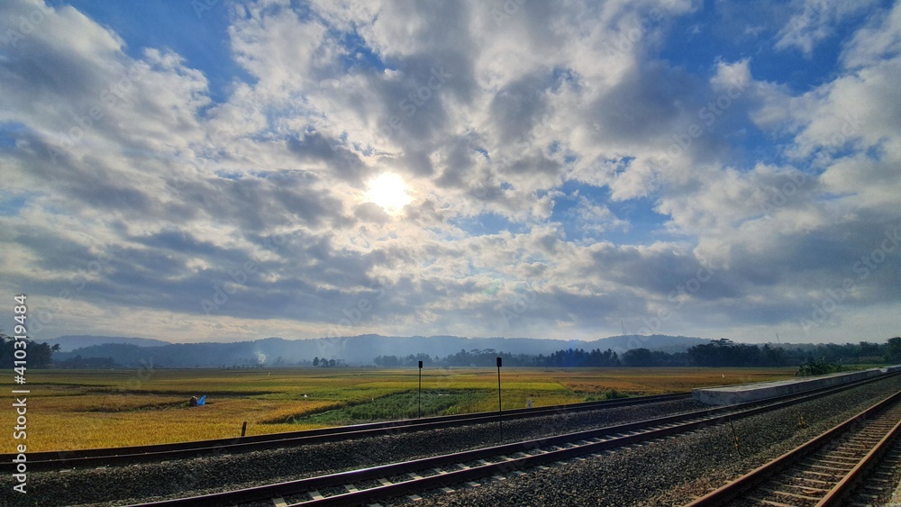 Fototapeta premium railway in the countryside