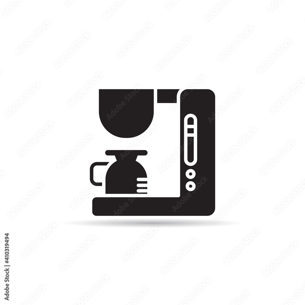 coffee maker icon on white background coffee maker icon on white background