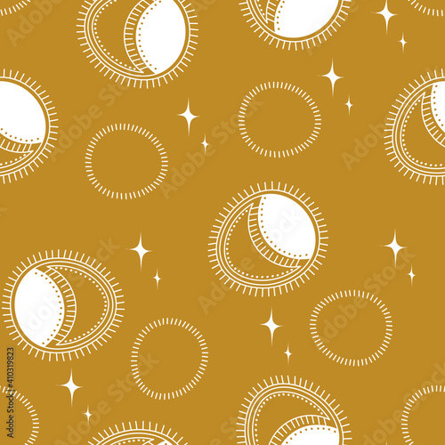 seamless pattern about yoga time and  space