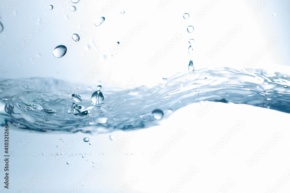 Clean water with water droplets and waves Clean water with water droplets and waves