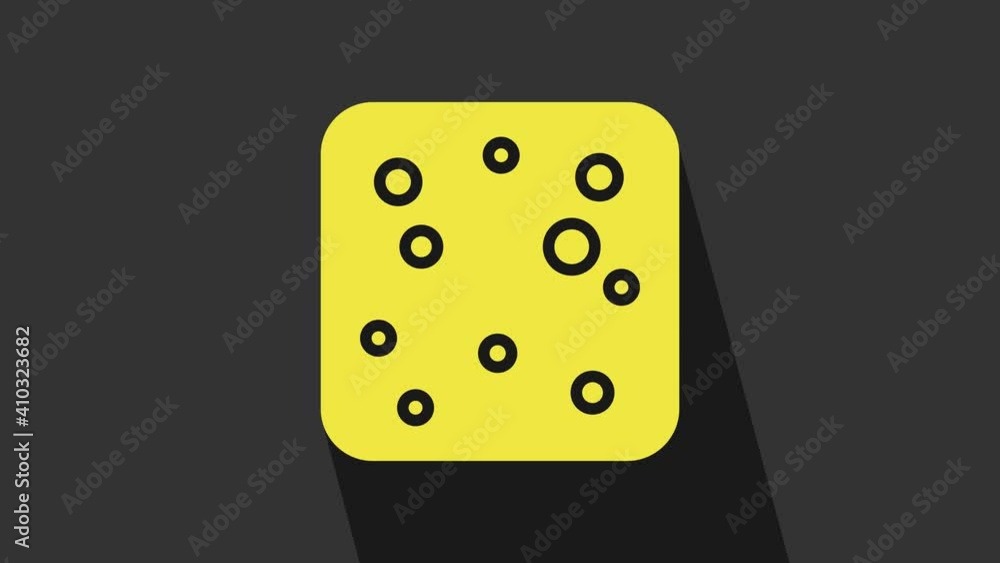 Yellow Beer bubbles icon isolated on grey background. 4K Video motion graphic animation Yellow Beer bubbles icon isolated on grey background. 4K Video motion graphic animation