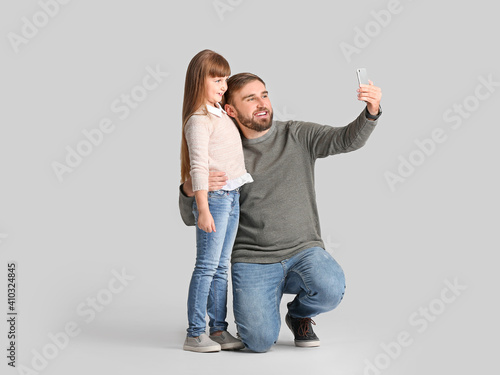 Father and daughter taking ...