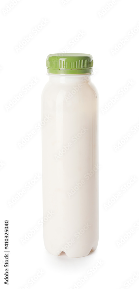 Bottle with dairy product on white background Bottle with dairy product on white background