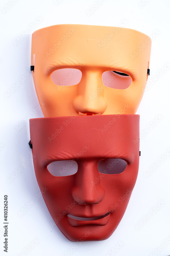 Face masks on white background. Face masks on white background.