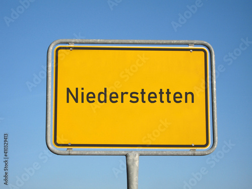 Ortsschild Niederstetten photo