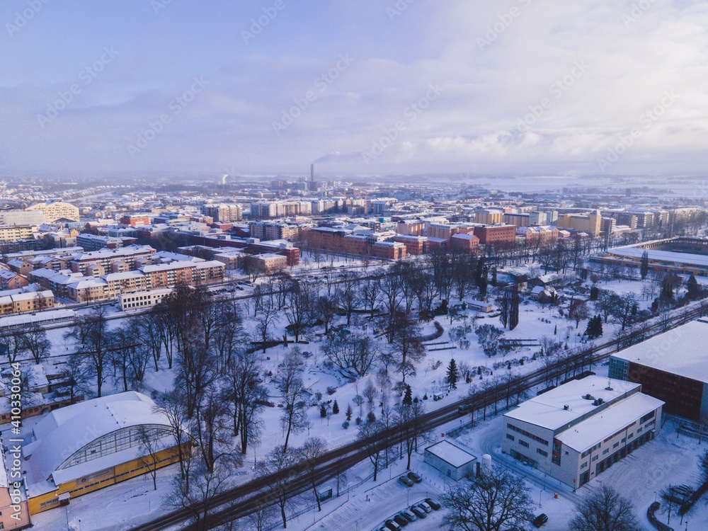 Obraz premium Uppsala, Sweden as seen in the Winter