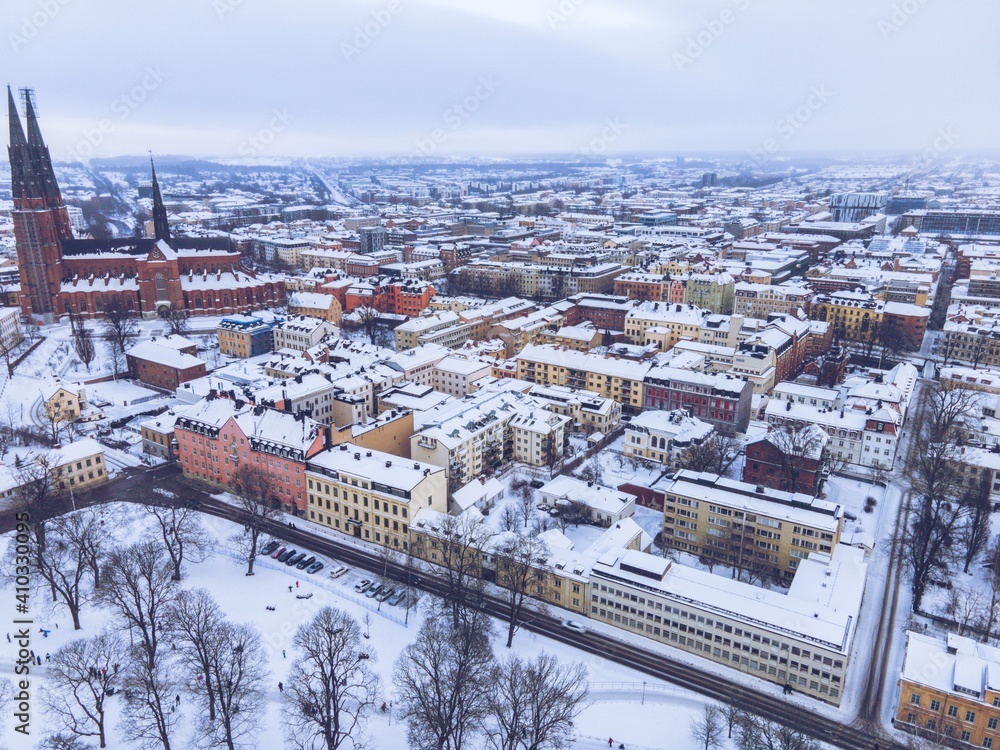 Uppsala, Sweden as seen in the Winter