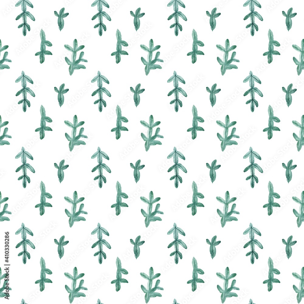 Seamless pattern. fir branches on a white background, for fabric, wrapping paper, textile Seamless pattern. fir branches on a white background, for fabric, wrapping paper, textile