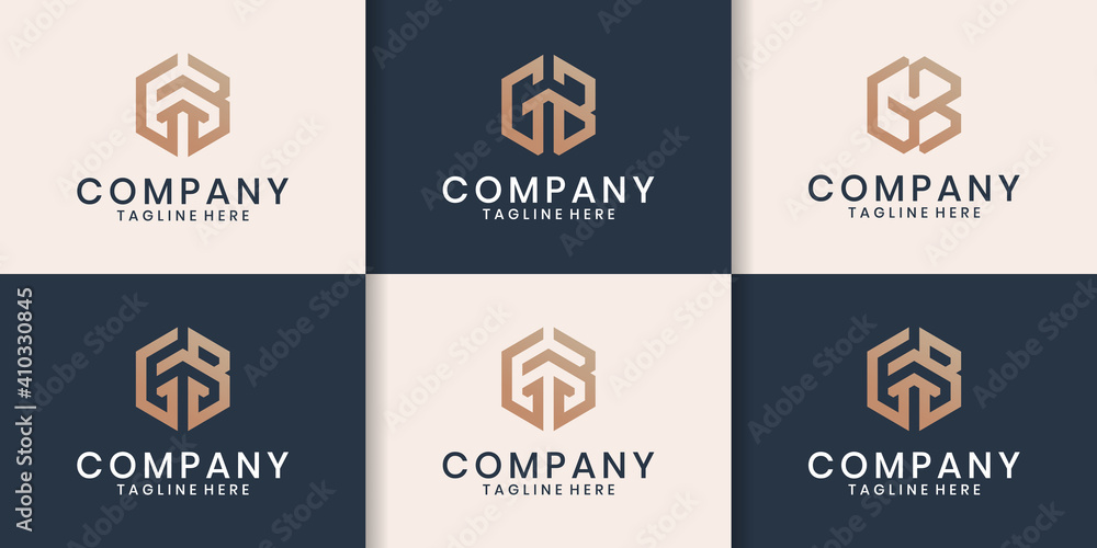 Initial set of G B logo design inspiration Initial set of G B logo design inspiration