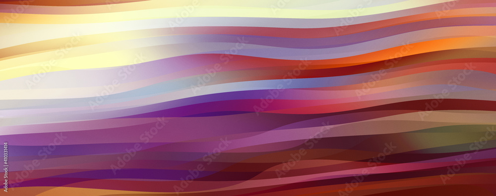 Fototapeta premium Abstract background. Colorful wavy design wallpaper. Creative graphic 2d illustration. Trendy fluid cover with dynamic shapes flow.