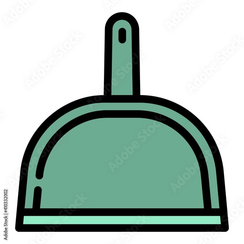 Dust pan icon. Outline dust pan vector icon for web design isolated on white background