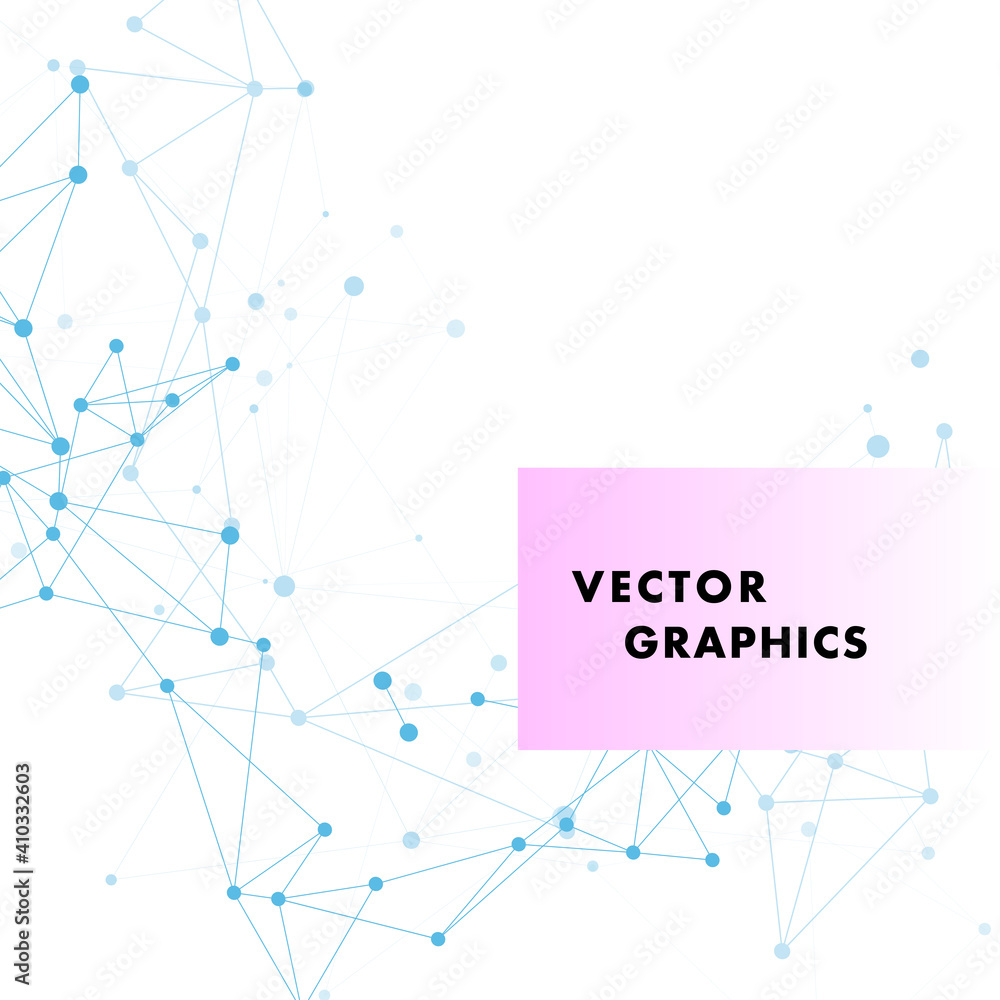 Blue lines dots connect. Abstract futuristic network. Vector illustration Blue lines dots connect. Abstract futuristic network. Vector illustration