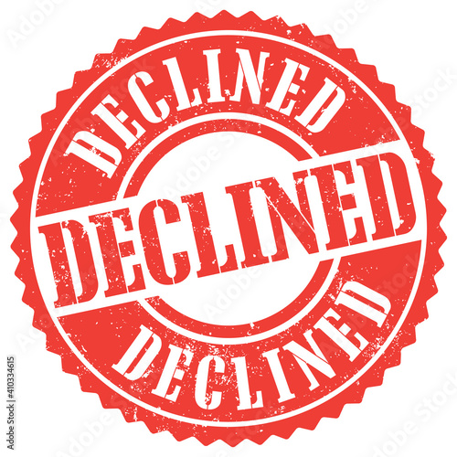Declined. Vector Grungy Stamp.