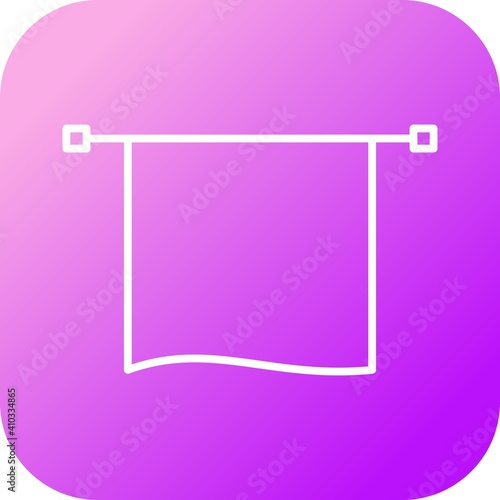 Unique Towel Dryer Line Vector Icon