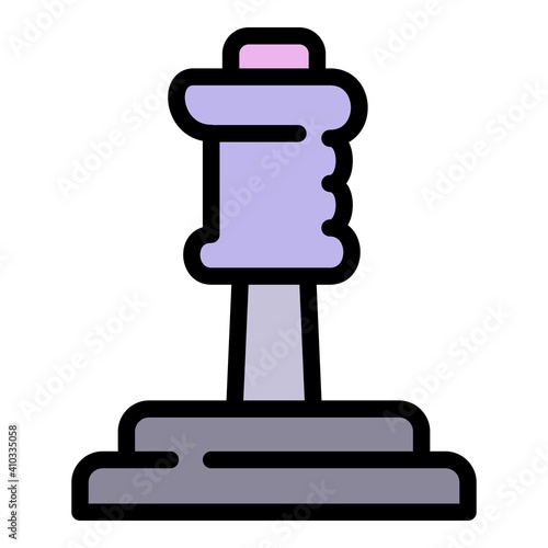Station joystick icon. Outline station joystick vector icon for web design isolated on white background