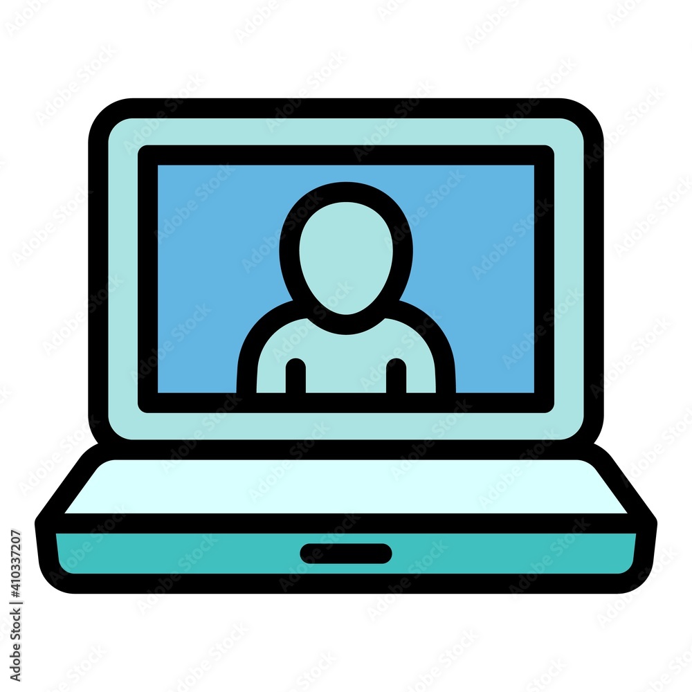 Conference online icon. Outline conference online vector icon for web design isolated on white background Conference online icon. Outline conference online vector icon for web design isolated on white background