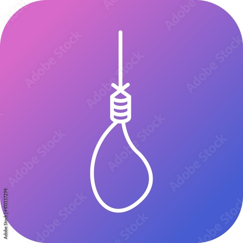 Unique Noose Line Vector Icon