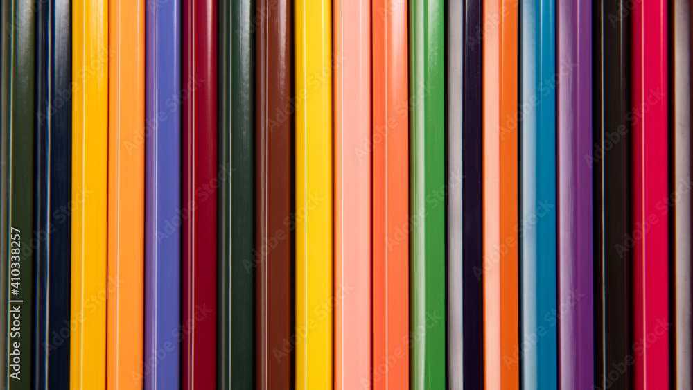 Color pencils array isolated on white background Color pencils array isolated on white background