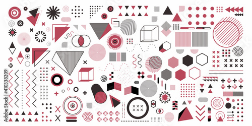 Abstract geometry set objec...