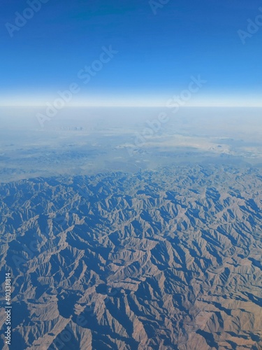 aerial view of airplane