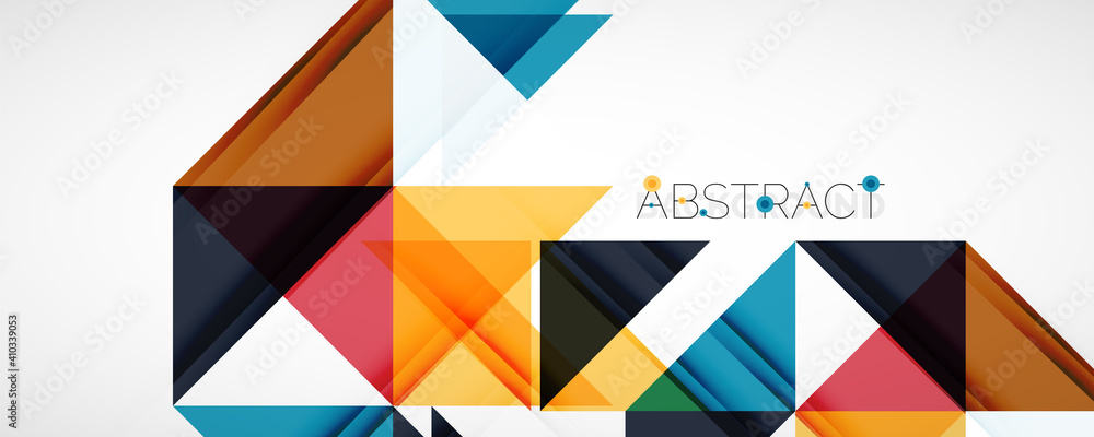 Set of vector triangle geometric backgrounds. Vector illustration for covers, banners, flyers and posters and other designs