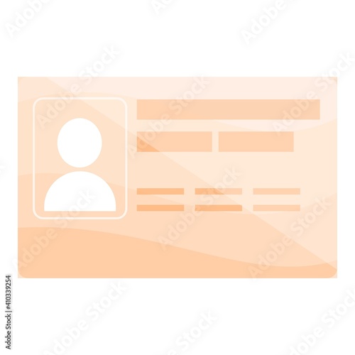 Id card person icon. Cartoon of id card person vector icon for web design isolated on white background