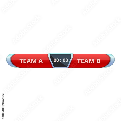Football scoreboard icon. Cartoon of football scoreboard vector icon for web design isolated on white background