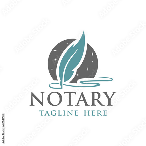 modern notary or law firm logo