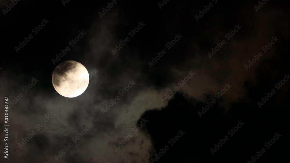 Full moon light and cloud 