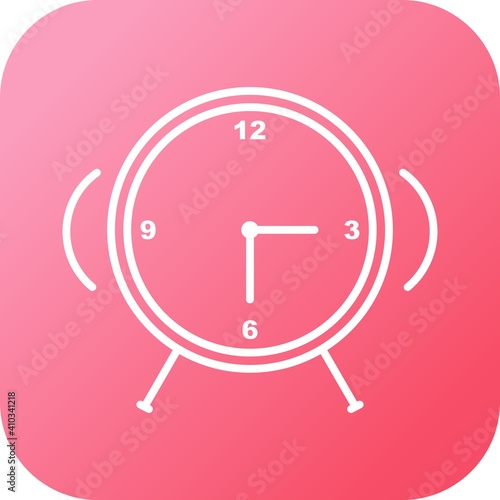 Unique Alarm clock line vector icon