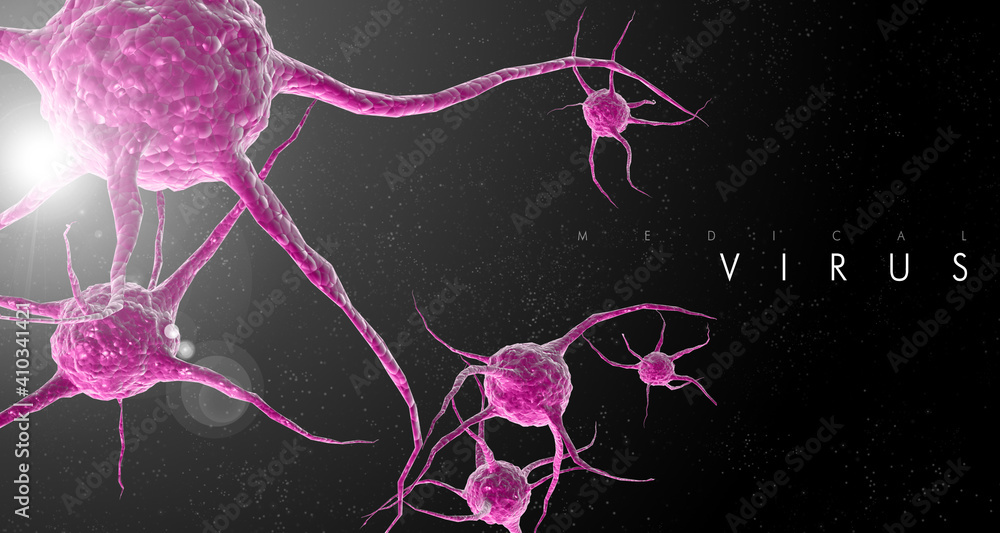 3d illustration of virus cell on scientific dark background. 3d illustration of virus cell on scientific dark background.