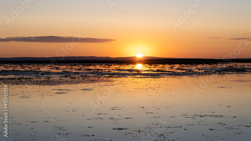 Orange Sunrise Tsagaan Lake Mongolia