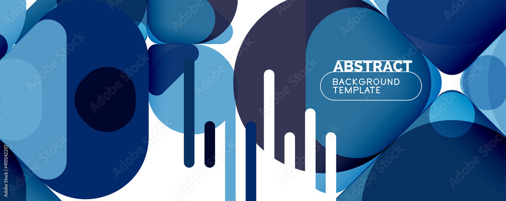 Modern geometric round shapes and dynamic lines, abstract background. Vector illustration for placards, brochures, posters and banners Modern geometric round shapes and dynamic lines, abstract background. Vector illustration for placards, brochures, posters and banners