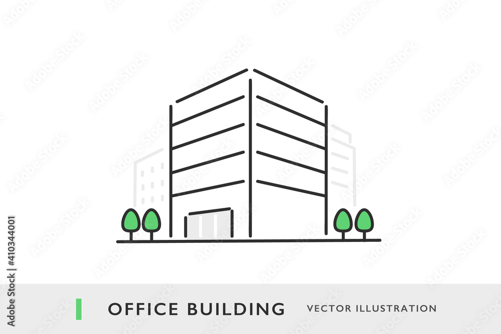 オフィスビルのイメージイラスト素材 Stock Vector Adobe Stock