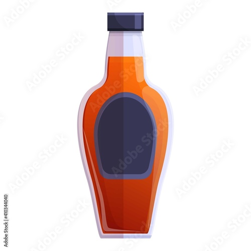 Bourbon cask bottle icon. Cartoon of bourbon cask bottle vector icon for web design isolated on white background