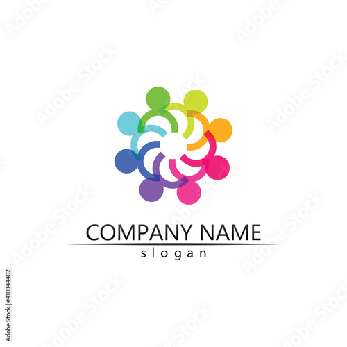 People logo  Team  Succes people work  Group and Community  Group Company and Business logo vector and design Care  Family icon Succes logo