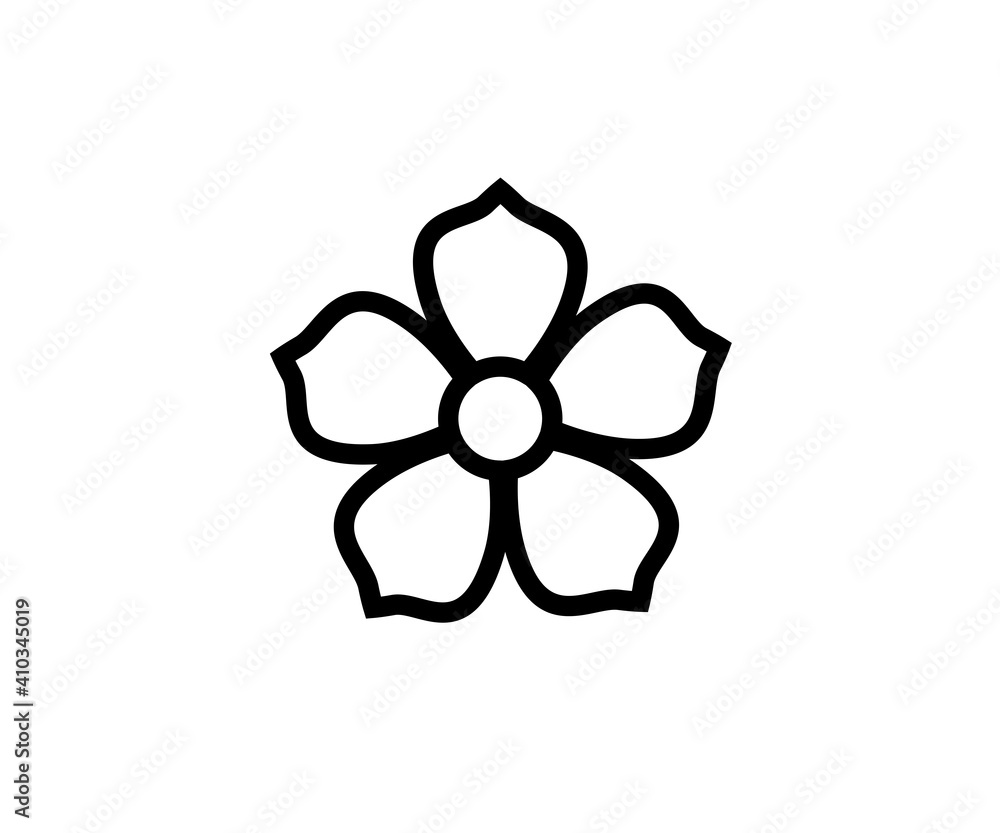 Design icons vector illustration of a flower (chamomile). Design icons vector illustration of a flower (chamomile).