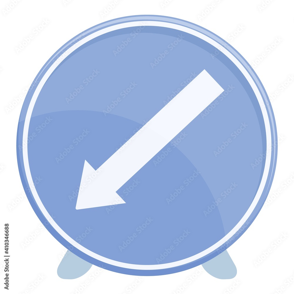 Highway direction road sign icon. Cartoon of highway direction road sign vector icon for web design isolated on white background Highway direction road sign icon. Cartoon of highway direction road sign vector icon for web design isolated on white background