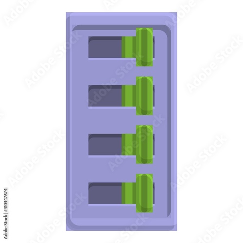 Breaker switch icon. Cartoon of breaker switch vector icon for web design isolated on white background
