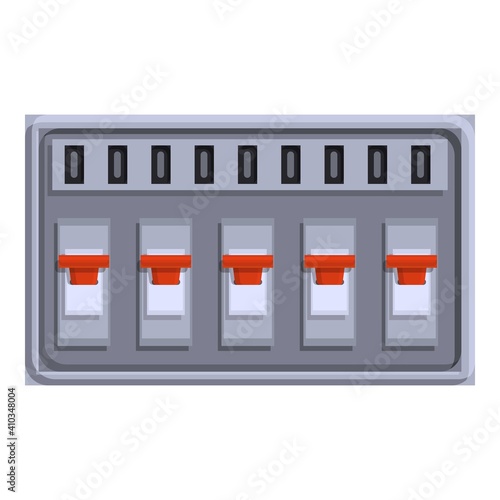 Button breaker switch icon. Cartoon of button breaker switch vector icon for web design isolated on white background