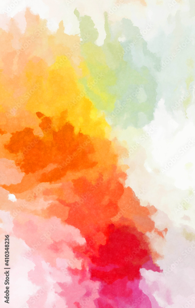 Fototapeta premium Watercolor painted background. Abstract Illustration wallpaper. Brush stroked painting. 2D Illustration.