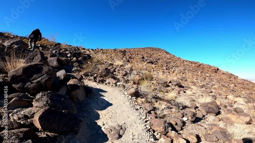Sunny high angle view of the cityscape of Las Vegas