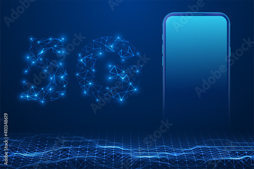 Low polygonal internet connection concept.
