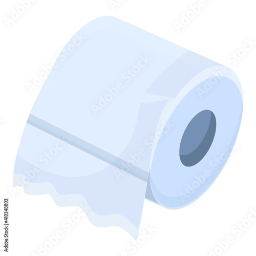 Tissue toilet roll icon. Cartoon of tissue toilet roll vector icon for web design isolated on white background