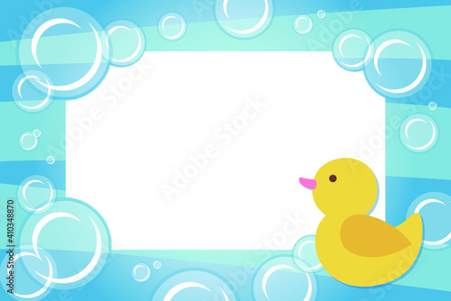 Rubber ducky and bubbles photo frame 